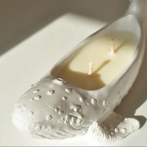 Ароматична свічка в гіпсовому кашпо "Кит" Spokiy SP2375 Білий 100 г - фото 4