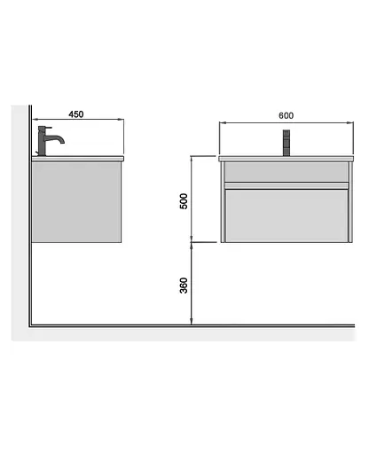 Тумба Мойдодир Prime 60-А з умивальником Vivace 60 підвісна Білий - фото 6