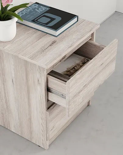 Приліжкова тумба MebelStar Нео 40x43x53 см Аляска сірий (MBS-1185) - фото 3