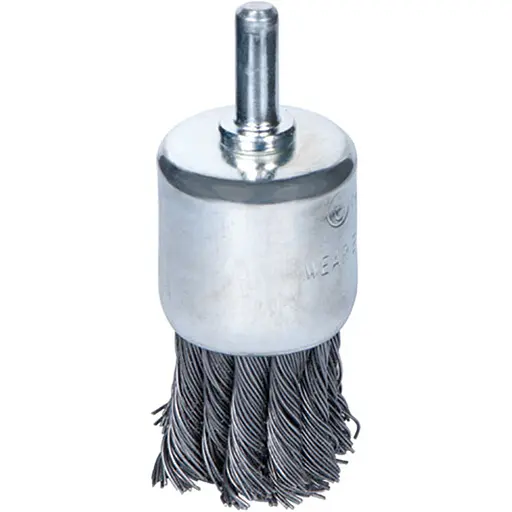 Щітка дротяна чашоподібна Sigma Ø75мм хвостовик Ø6мм (сталева кручена) (9028071) - фото 1