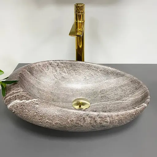 Умивальник VBI Vicenza dark stone matt накладний VBI-014804, Коричневий - фото 1