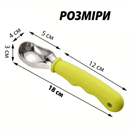 Ложка с силиконовой ручкой для мороженого, бисквитного теста, замороженного йогурта 18 см, Kitchen Master Голубой 87552 - фото 7