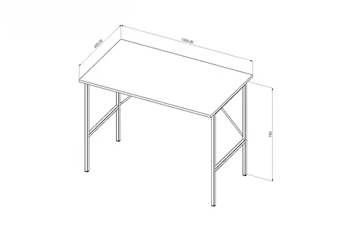 Стол письменный Line Тайм Ferrum-decor 750x1000x600 Черный металл ДСП Венге Магия 16 мм (FRD-106160) - фото 4