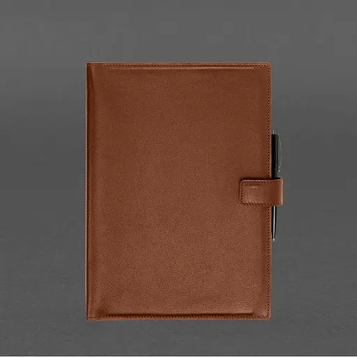 Шкіряний блокнот А4 (софт-бук) 9.2 світло-коричневий Краст - фото 7