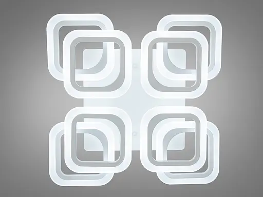 Стельова LED люстра на пульту з димером, 120W, біла - фото 2