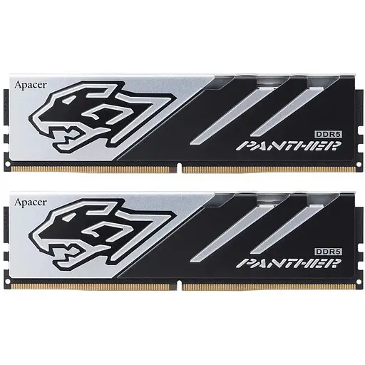 Память 16Gb x 2 DDR5 6000 MHz Apacer Panther черный/серебристый 40-40-40-96 1.35V с радиатором - фото 1