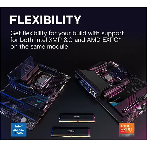 Модуль пам'яті DDR5 Crucial 2x16GB 6000MHz Pro OC Black (CP2K16G60C36U5B) [147413] - фото 6