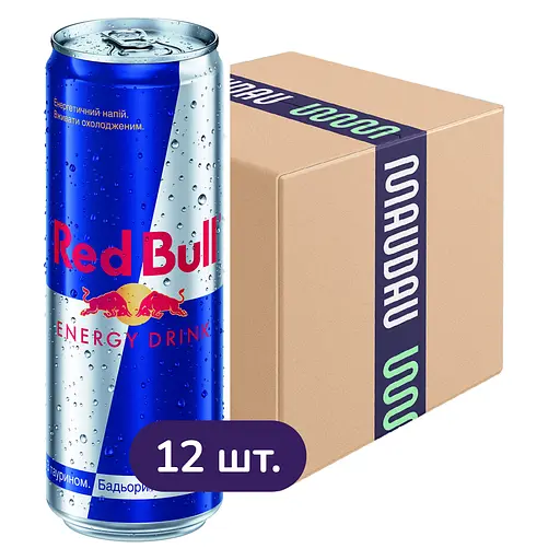 Упаковка энергетического напитка Red Bull безалкогольный среднегазированный 5.676 л (0.473 л х 12 шт.) - фото 3