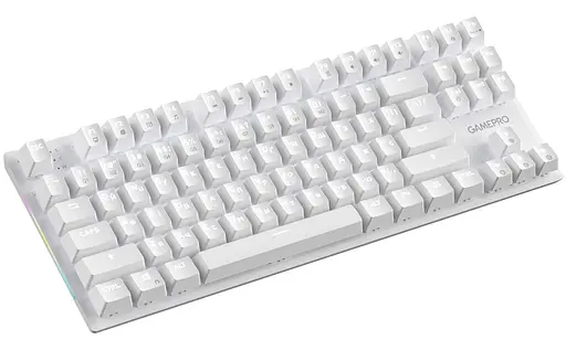 Клавіатура ігрова механічна GamePro MK-124-W USB Hot-Swap Outemu Red Switch White - фото 2