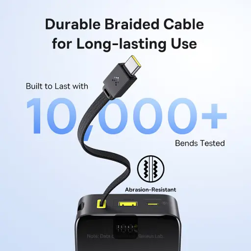 Зовнішній акумулятор Baseus EnerFill FC51 Bipow2 Pro 20000mAh with Built-in USB-C Cable E0027701 - фото 7