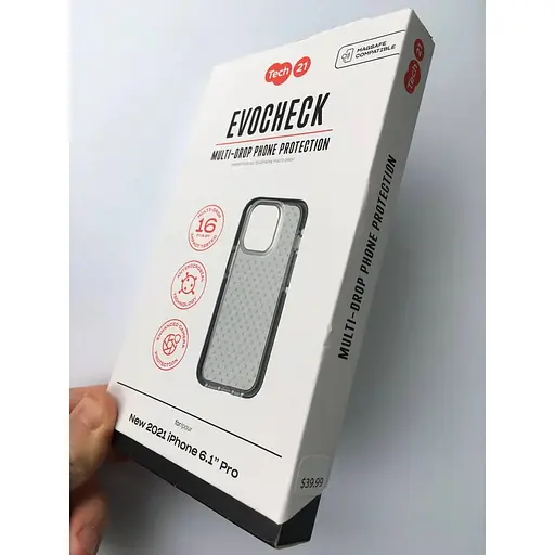 Оригинальный противоударный силиконовый чехол Tech21 Evo Check для iPhone 13 Pro Max (6.7") Black (T21-8966) - фото 2