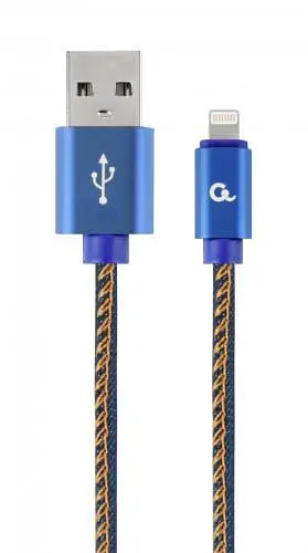Кабель USB AM - Lightning, 2 м, синій, Cablexpert, 2.1A (CC-USB2J-AMLM-2M-BL) - фото 1