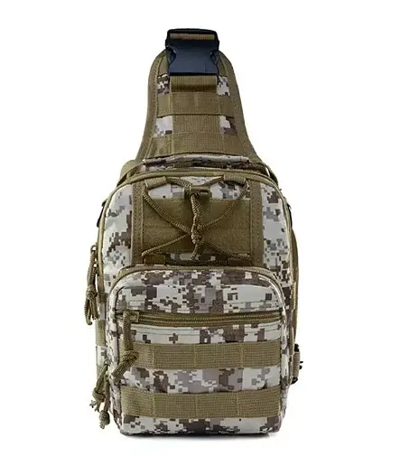 Тактическая армейская сумка через плечо Хаки пиксель