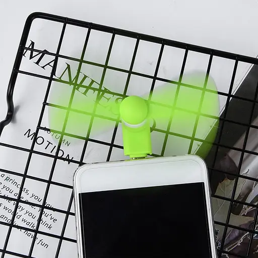 Вентилятор мобильный Type-C зеленый - фото 2