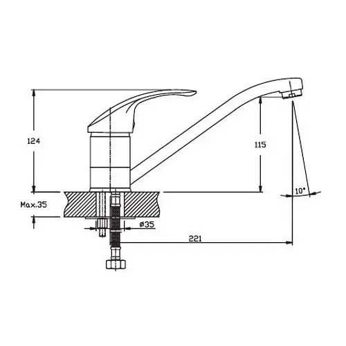 Змішувач для кухні Haiba MARS 004 матовий HB0246 - фото 2