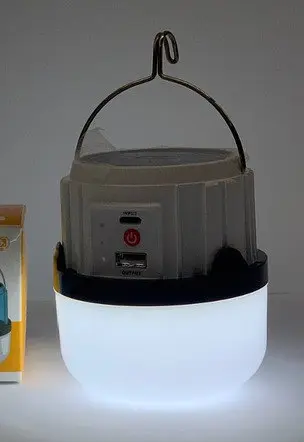 Лампа акумуляторна BL-S18 30W підвісний світильник зарядка від USB та сонячної панелі - фото 4