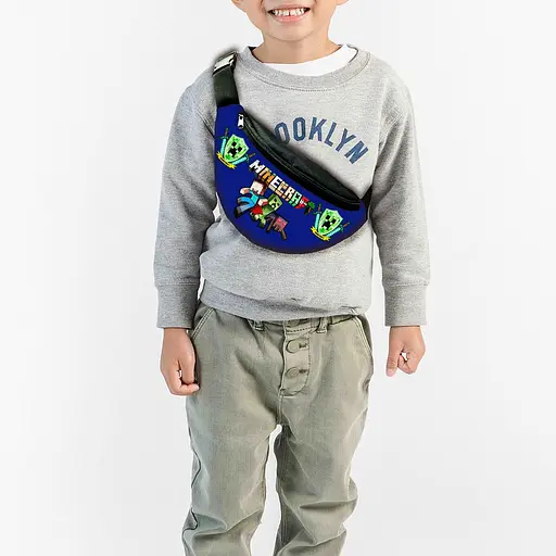 Сумка-бананка дитяча майнкрафт "Minecraft" з принтом ,32х15см,сумка для хлопчика через плече (00140)