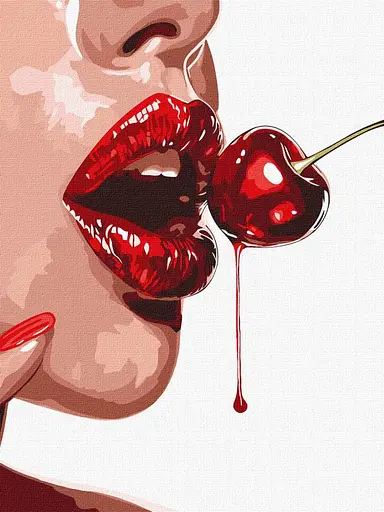 Набор для росписи по номерам Сладкая вишня, 30x40 см, КНО8460