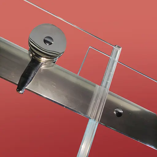 Двері в нішу Koer SR SD01-120x200-TR-01 прозоре скло Easy Clean 8 мм, хром KR5376, універсальні, прозорий, хром - фото 5