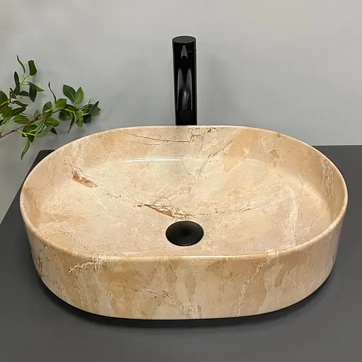 Умивальник VBI Verona 50 travertine glossy накладний VBI-011326 - фото 1