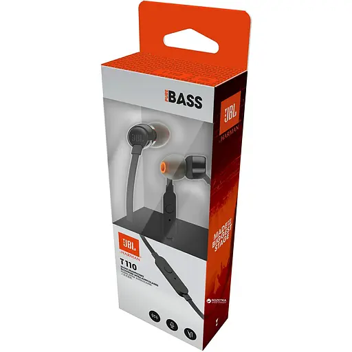 Наушники JBL T110 Black (JBLT110BLK) (проводная версия) - фото 6