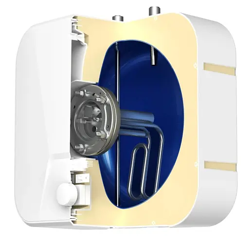 Водонагрівач електричний Aquatronic, 1500 Вт, мокрий ТЕН, 15 л під мийку, вертикальний, квадратний, білий (Сompact WU1515 C2M) - фото 4