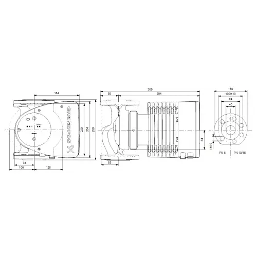 Циркуляционный насос Grundfos Magna1 40-180 F 250 (99221307) - фото 2