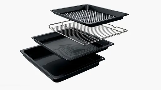 Духова шафа Siemens електрична, 76л, A, дисплей, конвекція, телескопічні направляючі, чорний - фото 3