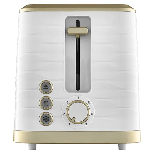 Тостер Sencor 930 Вт підігрів розморожування підсвічування пластик біло-золотий - фото 2