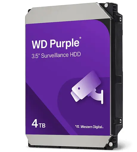Жорсткий диск Western Digital HDD 3.5 4TB Purple CMR 256MB SATA 6Gbps (WD44PURZ) - фото 1