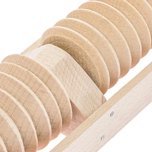 Масажер для стоп дерев'яний для профілактики плоскостопості та рефлекторного масажу на 2 ролики на дві ноги., Woodly 87037 - фото 8