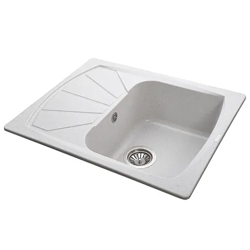 Гранитная мойка Globus Lux Tana жемчужный 650x500мм 000022416, Серый - фото 5