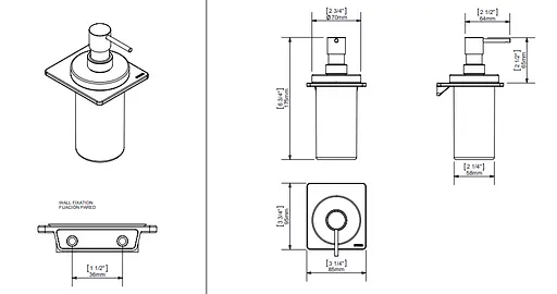 Дозатор для рідкого мила Sonia S-Cube 173044, Чорний - фото 2