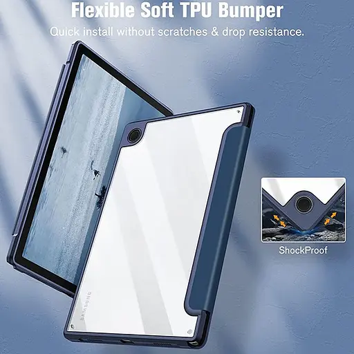 Чохол TPUCristal SlimTPU Spen holder Samsung Galaxy Tab A9 Plus SM X210 X215 X216 Синій - фото 3