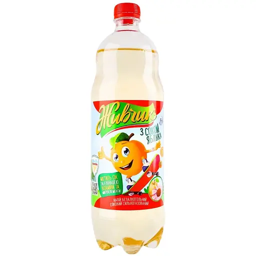 Напиток безалкогольный Живчик с соком яблока сильногазированный 1 л - фото 1