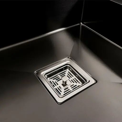 Кухонна мийка 78x50С L PVD чорна Platinum Handmade (поглиблена полиця, 3.0/1.0 мм), Чорний - фото 5