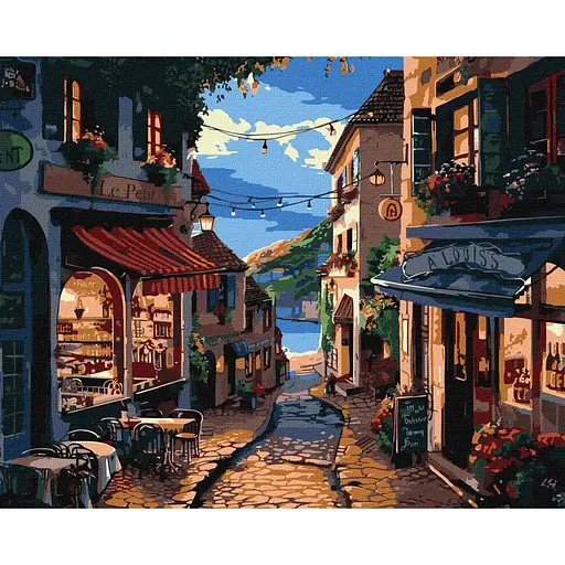 Картина за номерами "Французька вуличка" Ideyka KHO3655 40х50 см