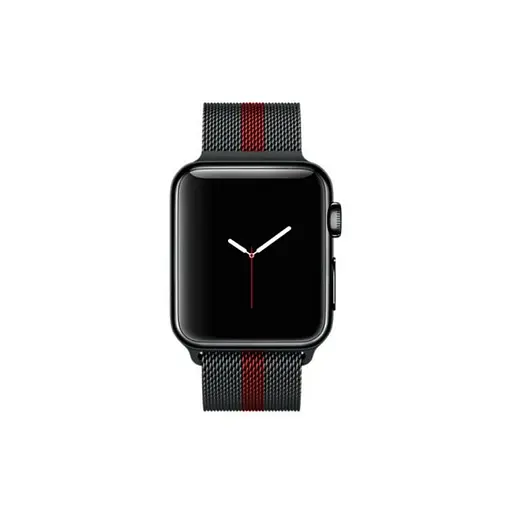Ремінець Creasted для годинника Milanese loop steel bracelet Apple watch, 38 40 мм Black red - фото 3