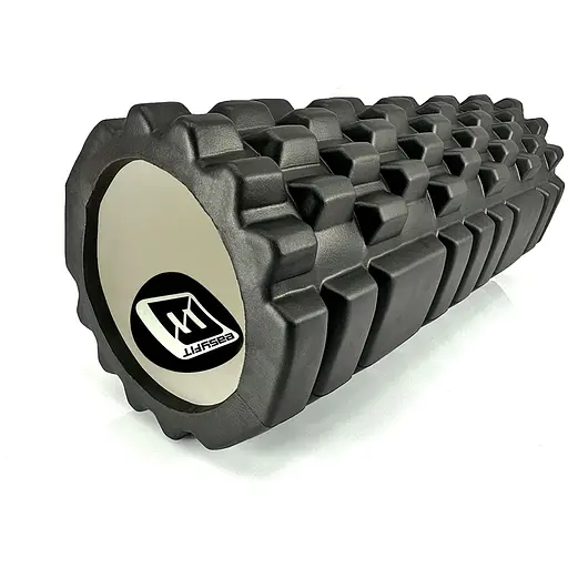Масажний ролик EasyFit Grid Roller 33 см v.1.1 Чорний (EF-2020-BK) - фото 1