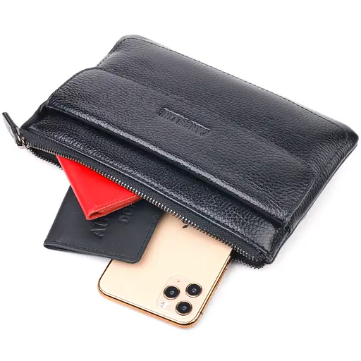 Клатч кожаный мужской Canpellini 21,5х13,5х1 см sum0022425 - фото 6