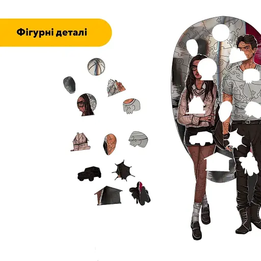 Деревянный пазл Вилл и Эмори, А4, Деревянная коробка 100 элементов. - фото 3