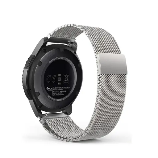 Комплект Tamister для годинника Xiaomi Mi Watch Color 2 сріблястий (чохол + металевий ремінець 22 мм) - фото 8