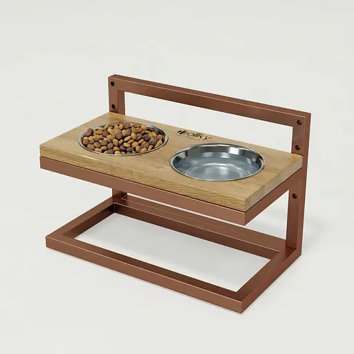 Hollky Flex S — миски на регульованій підставці для маленьких собак (2 × 0.450 л)