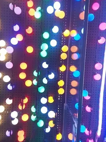 Гирлянда штора Роса с шариками 3х1м Цветная - фото 2