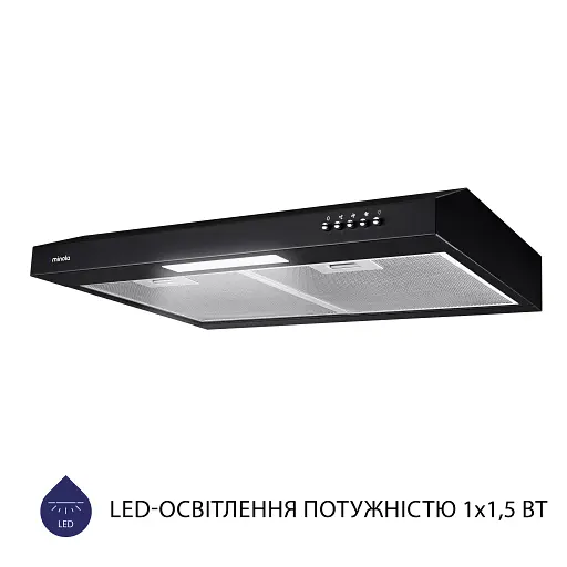 Вытяжка плоская Minola HPL 612 BL - фото 4