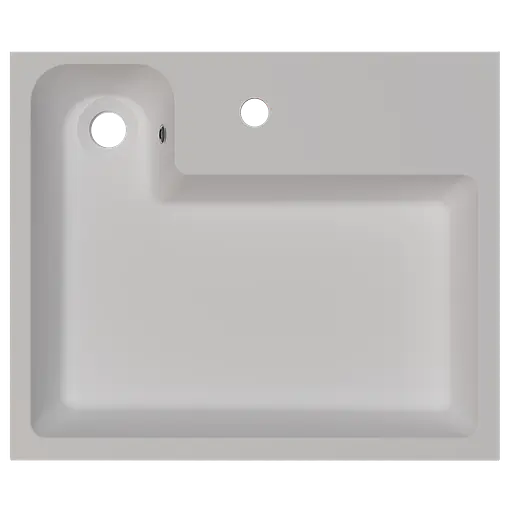 Раковина глянцевая над стиральной машиной Amidicon Breeze 50 600x500 з литого камня BREEZE_50_HL, Белый - фото 4