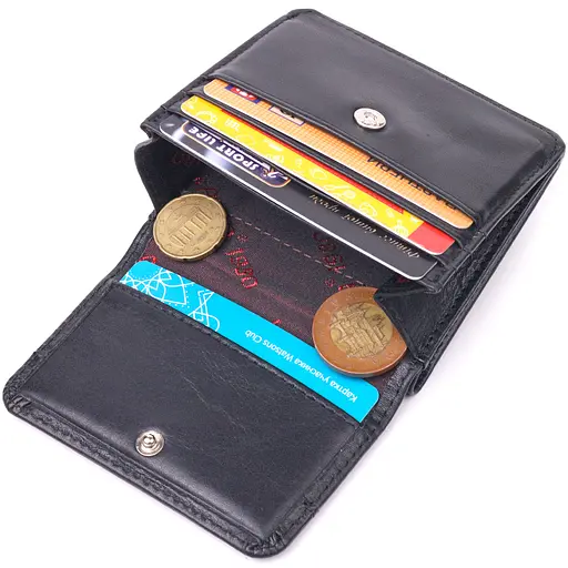 Кожаный женский кошелек KARYA 9.5х9.5х1 см acs0024608 - фото 5