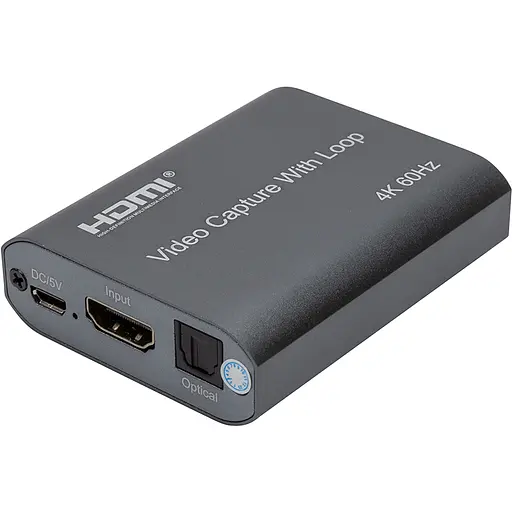 Карта видеозахвата PowerPlant HDMI USB2.0 4k/60hz внешняя (HDVC7)