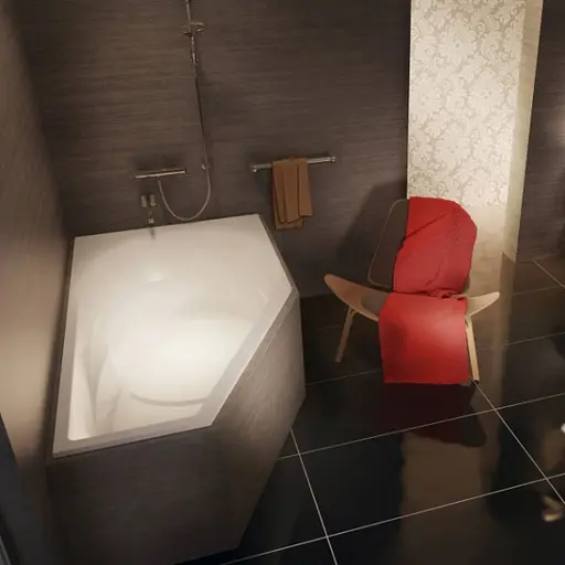 Ванна акриловая Rho Yukon 160xd90 BA3500500000000 левая - фото 4