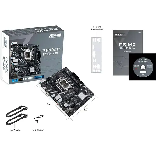 Материнская плата Asus Prime H610M-K D4 s1700 H610 2xDDR4 M.2 HDMI-VGA mATX - фото 7